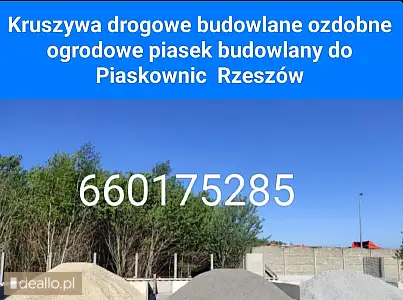 Transport piasek płukany kopany Rzeszów Podkarpacie tel 660175285 - RZESZOWIAK.EU