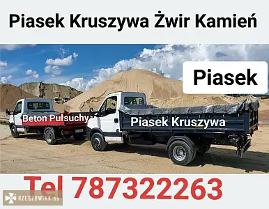Sprzedaż piasek żwir kruszywa Rzeszów Słocina Malawa tel 787322263 - RZESZOWIAK.EU