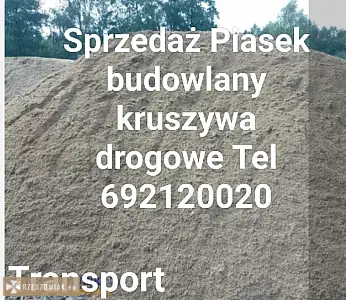 Transport Piasek płukany piasek Podsypkowe Żwir kruszywa Rzeszów Słocina T 692120020 - RZESZOWIAK.EU