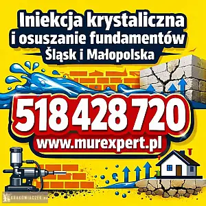 Osuszanie i izolowanie fundamentów - iniekcja krystaliczna i podcinanie ścian Śląsk, Małopolska - Zdjęcie 2 - RZESZOWIAK.EU