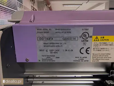 [eLicytacje] I licytacja - Ploter tnący MIMAKI Model CG 160FX - Zdjęcie 2 - RZESZOWIAK.EU