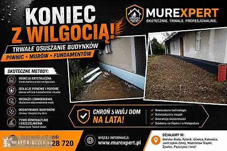 Osuszanie budynków, izolacja fundamentów, iniekcja krystaliczna, podcinanie ścian Małopolska/ Śląsk - RZESZOWIAK.EU