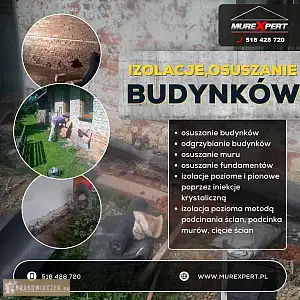 Osuszanie budynków, izolacja fundamentów, iniekcja krystaliczna, podcinanie ścian Małopolska/ Śląsk - Zdjęcie 2 - RZESZOWIAK.EU