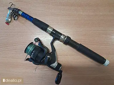 [eLicytacje]  - Wędka teleskopowa z kołowrotkiem  - RZESZOWIAK.EU