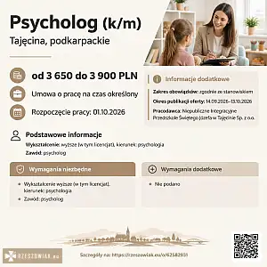 [ePraca] Psycholog (k/m) - RZESZOWIAK.EU