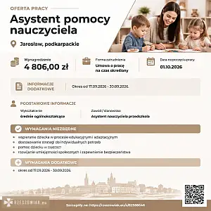 [ePraca] Asystent pomocy nauczyciela - RZESZOWIAK.EU