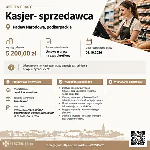 [ePraca] Kasjer- sprzedawca - RZESZOWIAK.EU