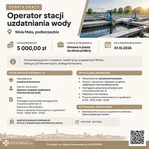 [ePraca] Operator stacji uzdatniania wody - RZESZOWIAK.EU
